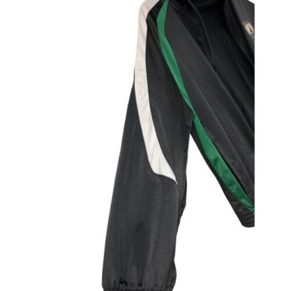 Boston Celtics NBA Men's Full Zip Black Green White Track Jacket Size Large - Picture 7 of 9